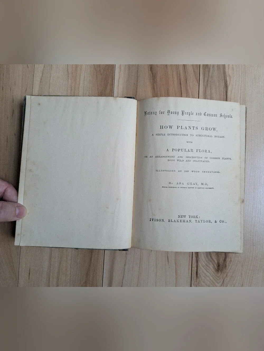 1875 HOW PLANTS GROW Botany For Young People & Common Schools Asa Gray 1st Ed.